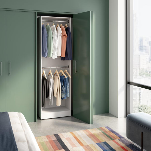 Organisateur de garde-robe modulaire à deux tringles 25L x 16P