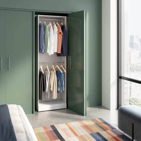 Organisateur de garde-robe modulaire à deux tringles 25L x 16P