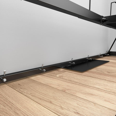 Grand lit escamotable avec armoires (115L)
