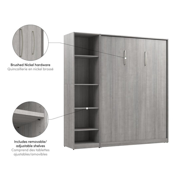 Full Murphy Bed with Closet Organizer (79W)