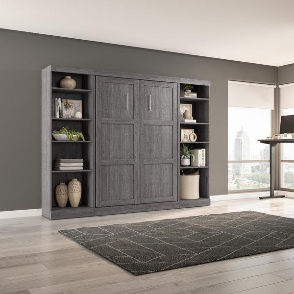 Full Murphy Bed with 2 Shelving Units (109W)