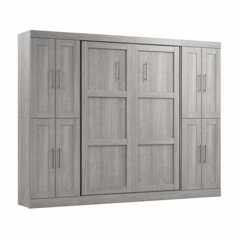 Full Murphy Bed with Storage Cabinets (109W)