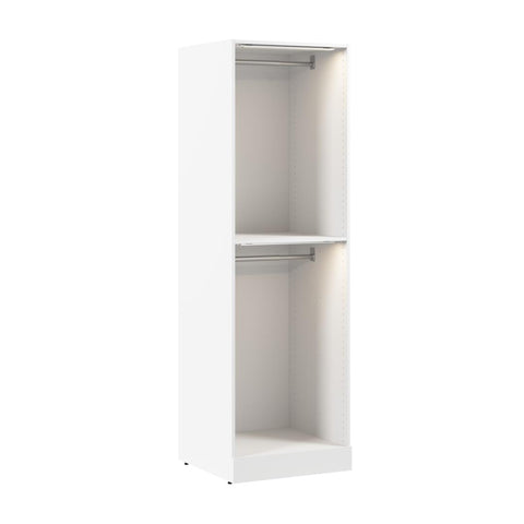 Organisateur de garde-robe modulaire à deux tringles avec lampes DEL 25L x 25P
