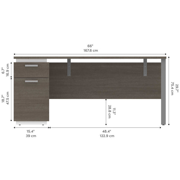 Bureau 66L avec caisson
