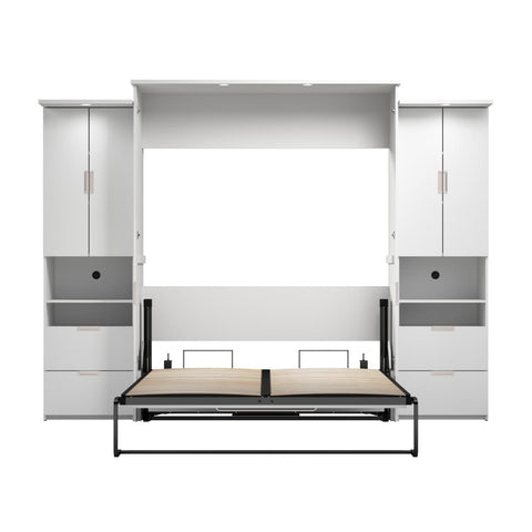 Grand lit escamotable avec bureau et 2 armoires (114L)