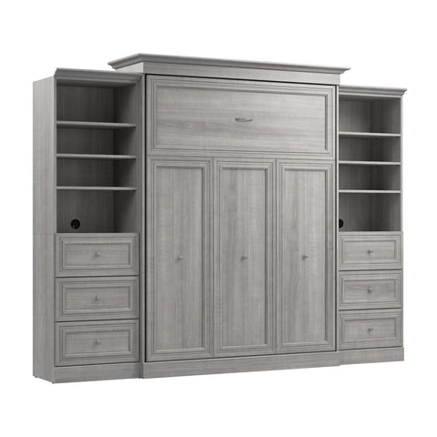 Grand lit escamotable et 2 organisateurs de garde-robe avec tiroirs (115L)