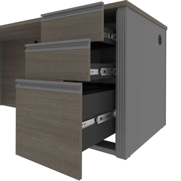 L-Shaped Desk with Pedestal