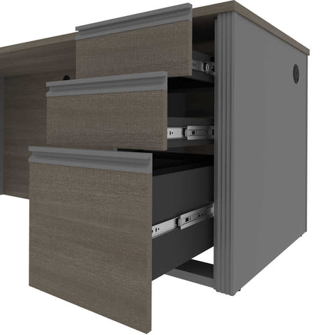 L-Shaped Desk with Pedestal