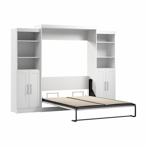 Grand lit escamotable avec organisateurs de garde-robe (115L)