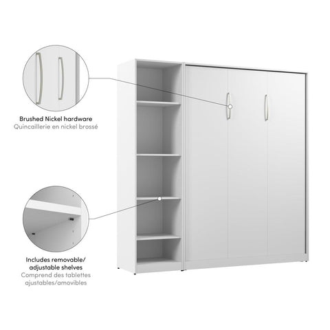 Full Murphy Bed with Closet Organizer (79W)