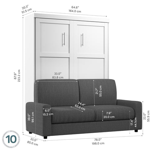 Grand lit escamotable avec canapé (78L)