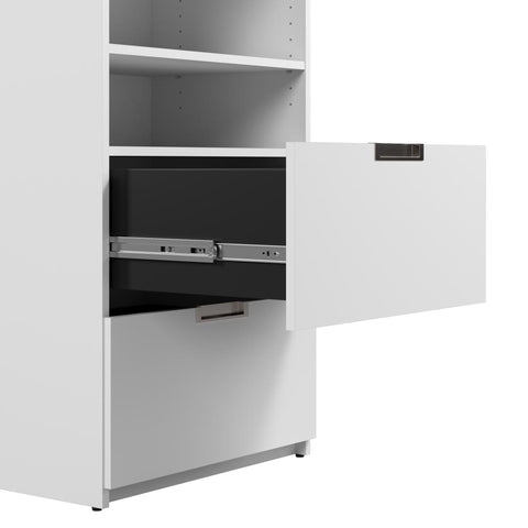 114W Queen Murphy Bed with 2 Storage Cabinets