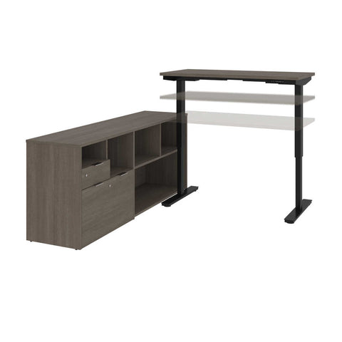 Bureau assis-debout en L 72L