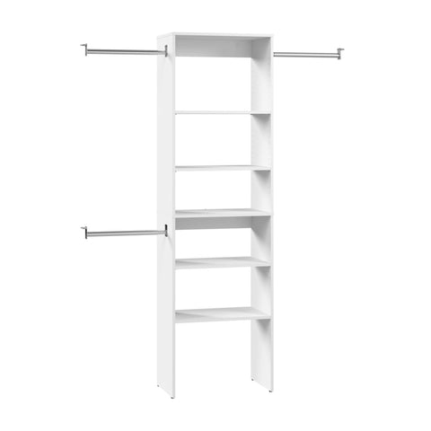 Closet Kit with Shelves & Clothing Rods, 24W x 15D