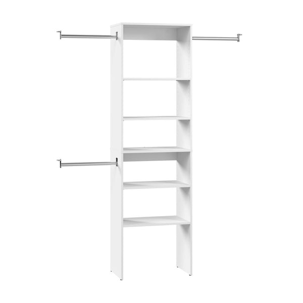Closet Kit with Shelves & Clothing Rods, 24W x 15D