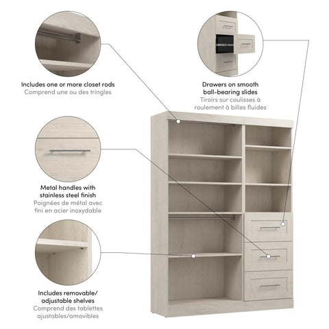 Système de rangement de garde-robe 61L