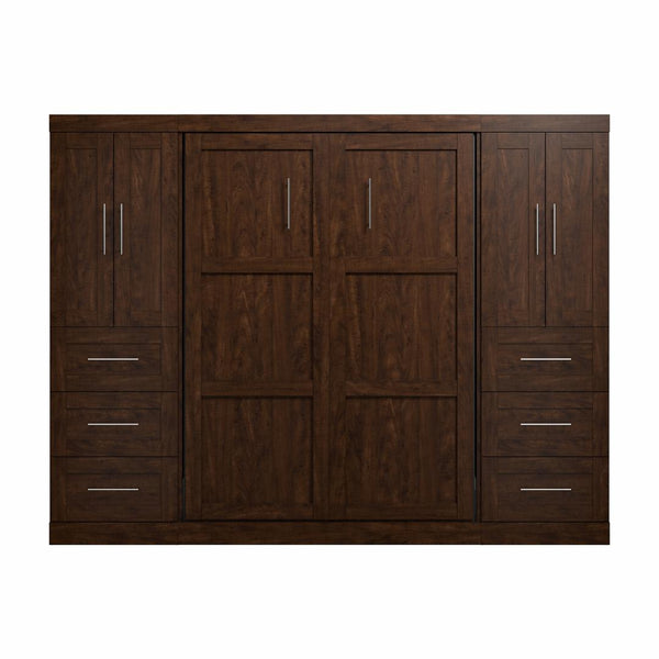 Full Murphy Bed with Closet Storage Cabinets (109W)