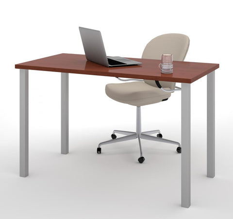 Table de bureau 48L avec pattes de métal carrées