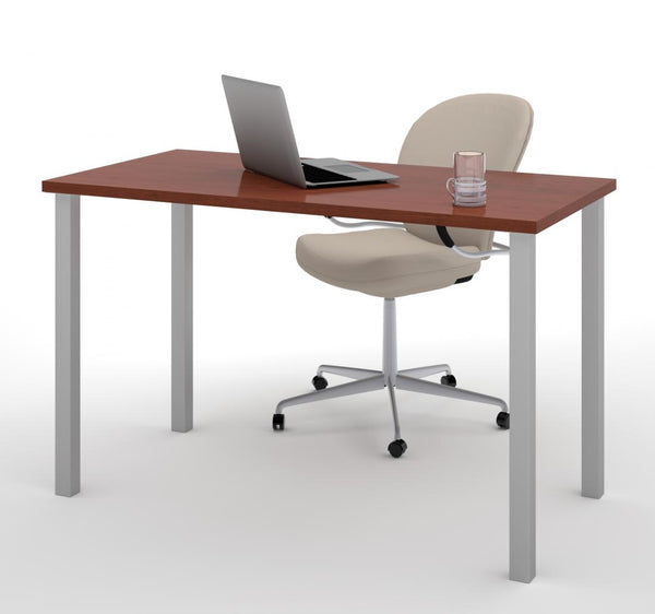 Table de bureau 48L avec pattes de métal carrées