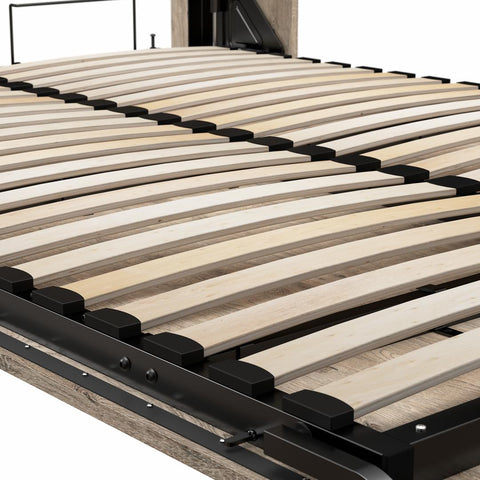 Queen Murphy Bed with 2 Narrow Closet Organizers (105W)