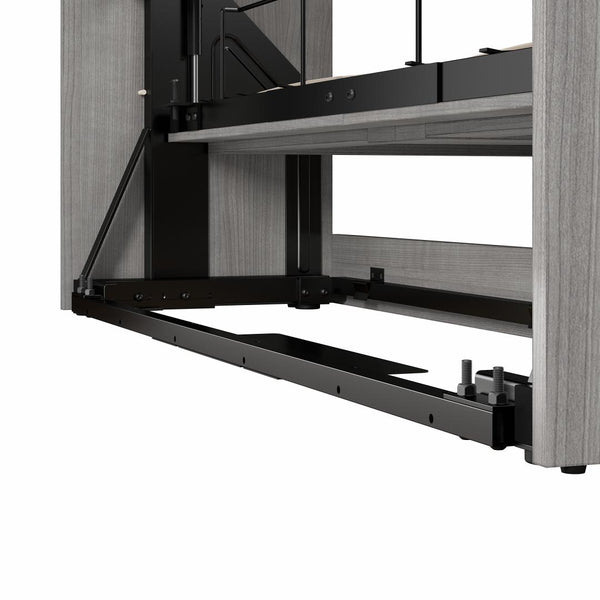 Grand lit escamotable avec armoires (115L)