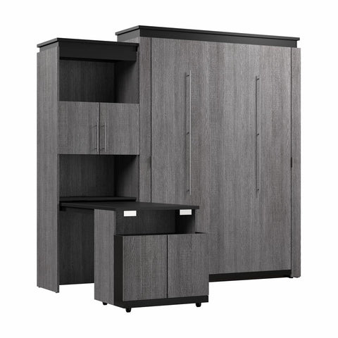 Grand lit escamotable avec armoire et bureau rétractable (97L)