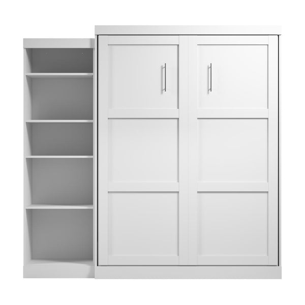 Queen Murphy Bed with Shelving Unit (90W)