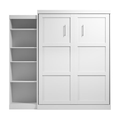 Queen Murphy Bed with Shelving Unit (90W)
