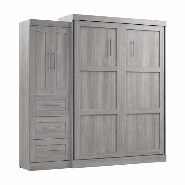 Grand lit escamotable avec armoire-penderie (89L)