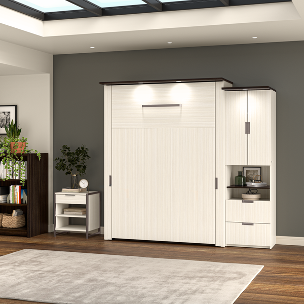 Grand lit escamotable avec armoire (91L)