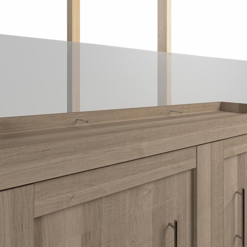 Queen Murphy Bed and Closet Organizer with Doors (90W)