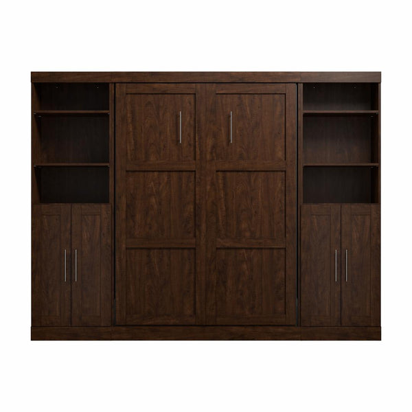 Lit escamotable double avec organisateurs de garde-robe (109L)