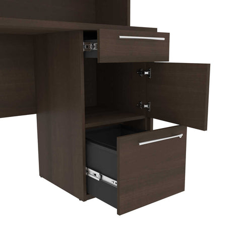 Bureau en L 60L avec huche