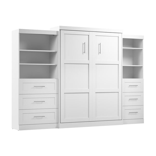 Grand lit escamotable et 2 étagères avec tiroirs (126L)