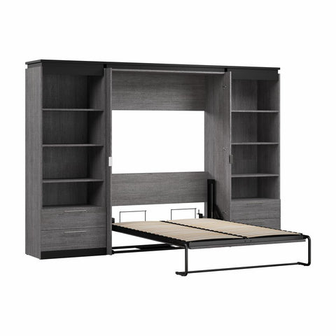 Full Murphy Bed with Shelves and Drawers (120W)