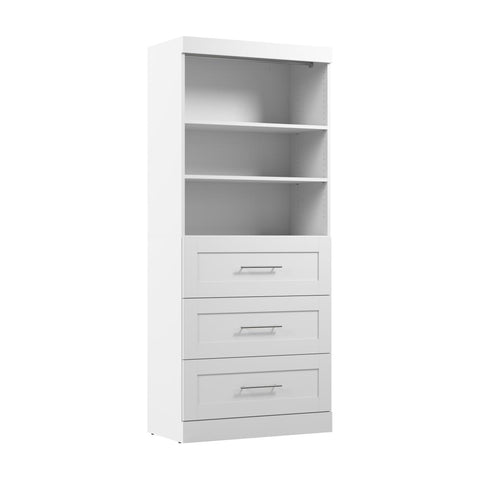 Contemporary Closet System with Drawers, 36W x 19D
