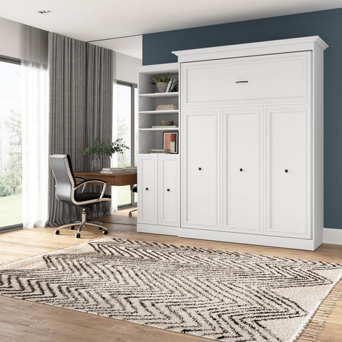 Queen Murphy Bed and Closet Organizer with Doors (92W)