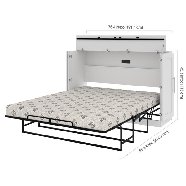 Grand lit cabinet (queen) 66L avec matelas
