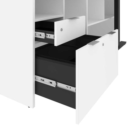 Bureau assis-debout en L 72L