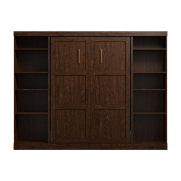 Lit escamotable double avec 2 étagères (109L)