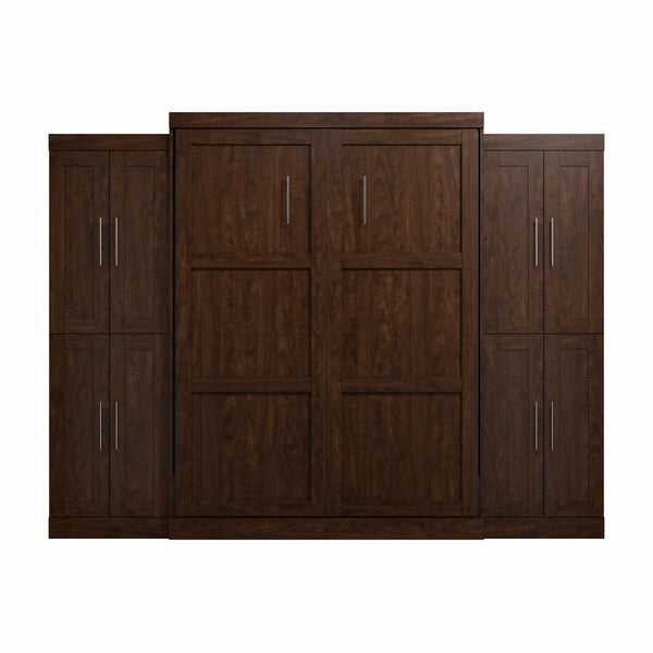 Grand lit escamotable avec armoires (115L)