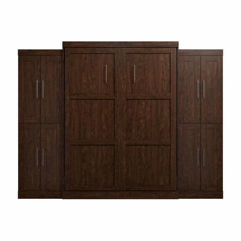 Grand lit escamotable avec armoires (115L)