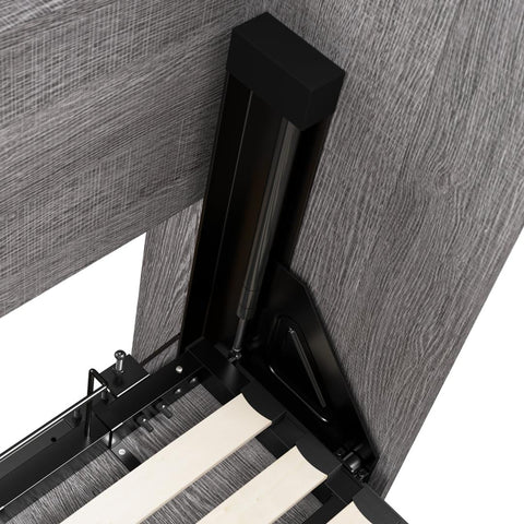 Lit escamotable double avec organisateur de garde-robe (84L)