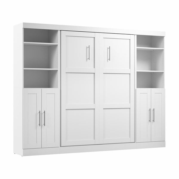 Lit escamotable double avec organisateurs de garde-robe (109L)