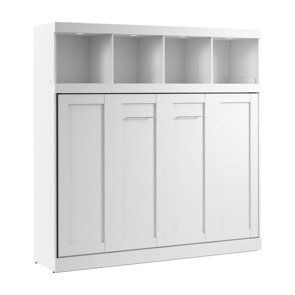 80W Full Horizontal Murphy Bed with Overhead Storage