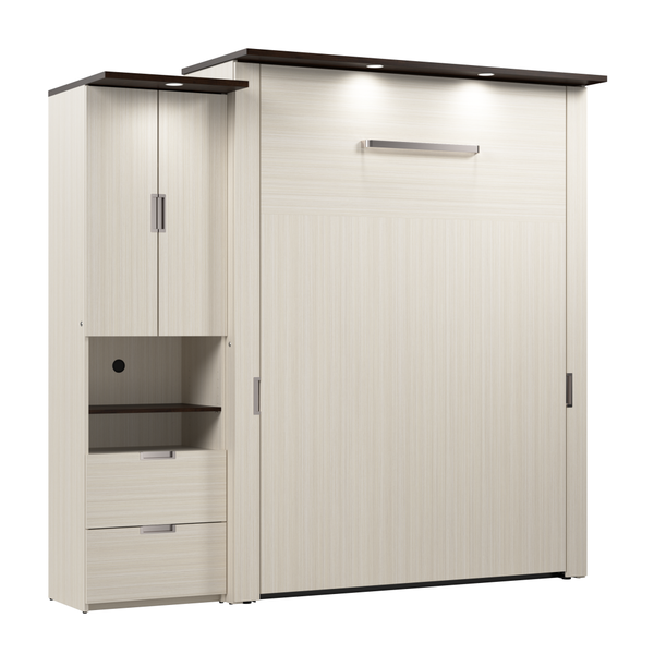 Grand lit escamotable avec armoire (91L)