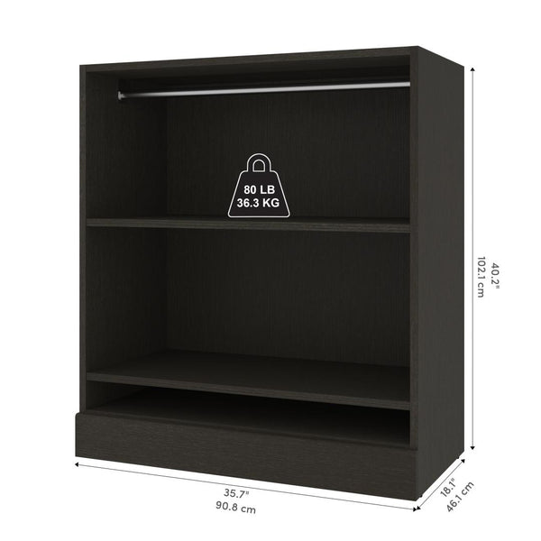 Traditional Small Closet System with Shelves, 36W x 19D