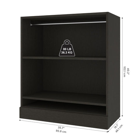 Traditional Small Closet System with Shelves, 36W x 19D