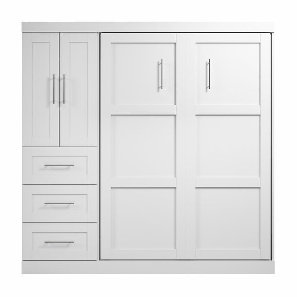 Full Murphy Bed with Closet Organizer with Drawers (84W)