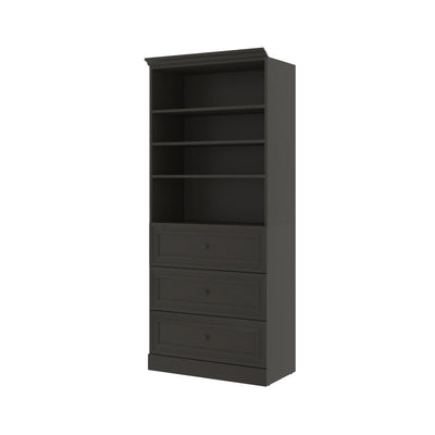 Traditional Closet System with Drawers, 36W x 20D